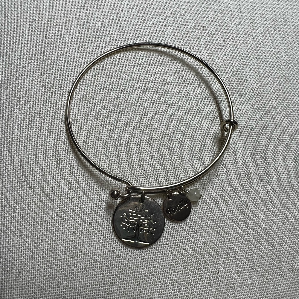 Gold Family Bangle Charm Bracelet